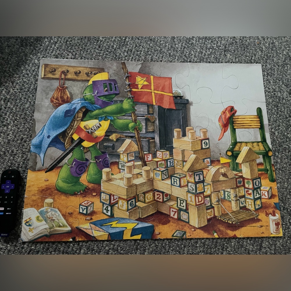 Large Vintage 1998 Franklin the Turtle 24 piece puzzle, Franklin Builds a Castle
